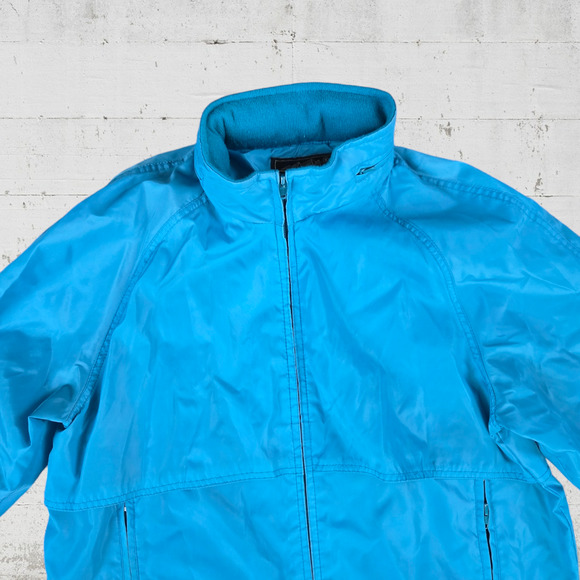 80s Vintage Eddie Bauer Blue Ripstop Windbreaker Jacket Straight Pant Size Large - Picture 9 of 15